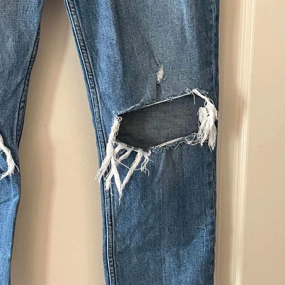 Abercrombie & Fitch Distressed Ankle  Straight Hi-Rise Jeans Women’s Size 2 - Picture 8 of 16